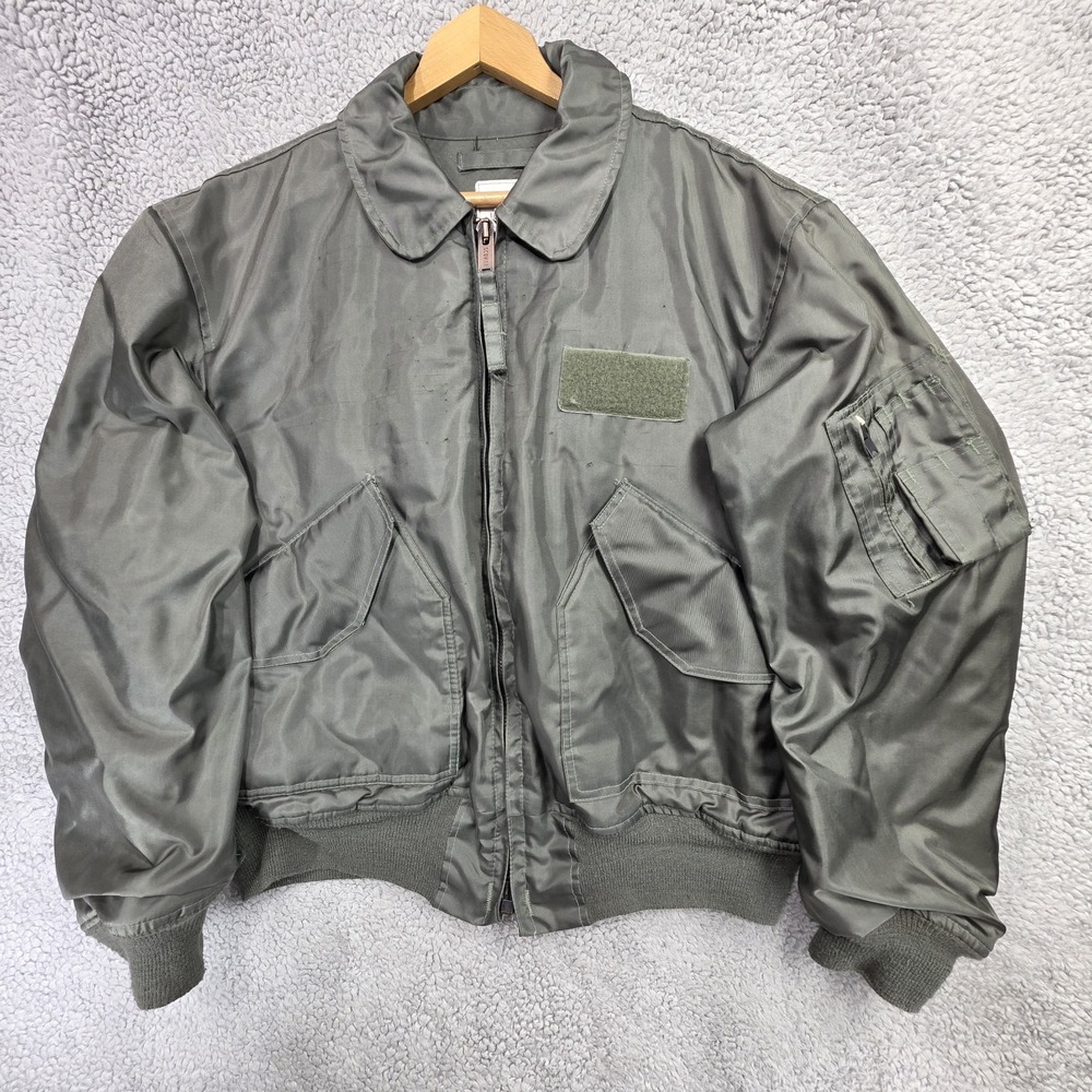 Vintage CWU-45/P Winter Weight Flight Jacket Isratex Inc Green Size Large - Picture 1 of 16
